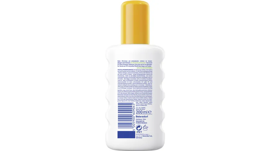 NIVEA SUN Sensitiv Sofort-Schutz Sonnenallergie LF50+ 200 ml