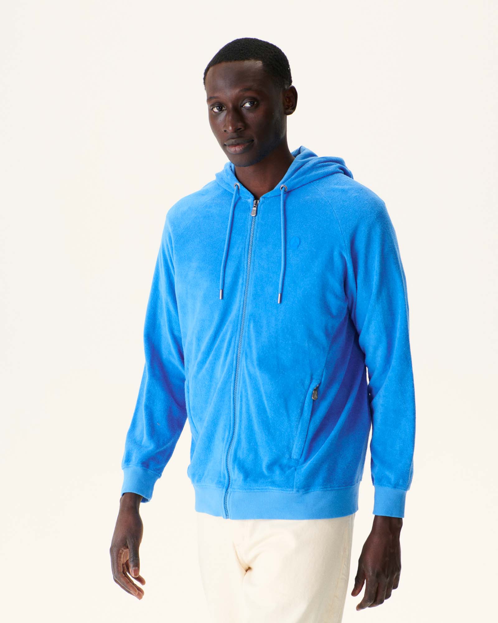 Veste zippée éponge à capuche Azur Nazare