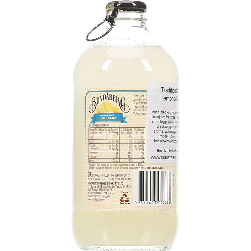 Bundaberg Bundaberg 375 ml Lemonade Tradisjonal
