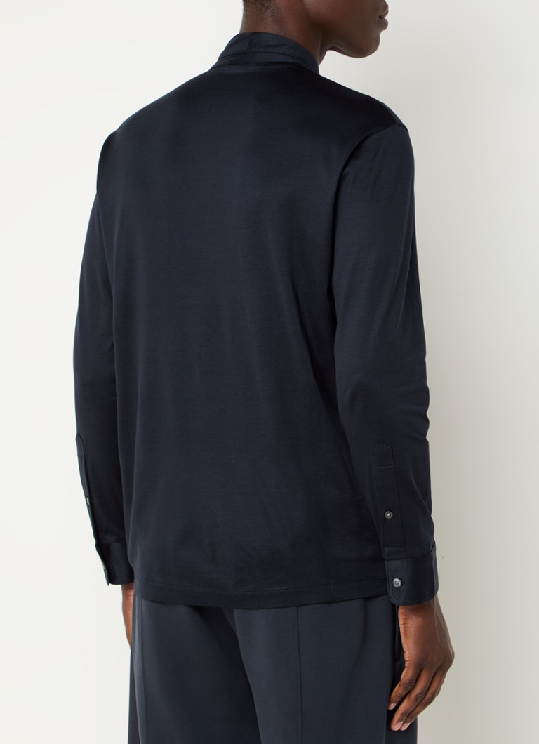 Emporio Armani Regular fit polo in lyocell blend with logo embroidery