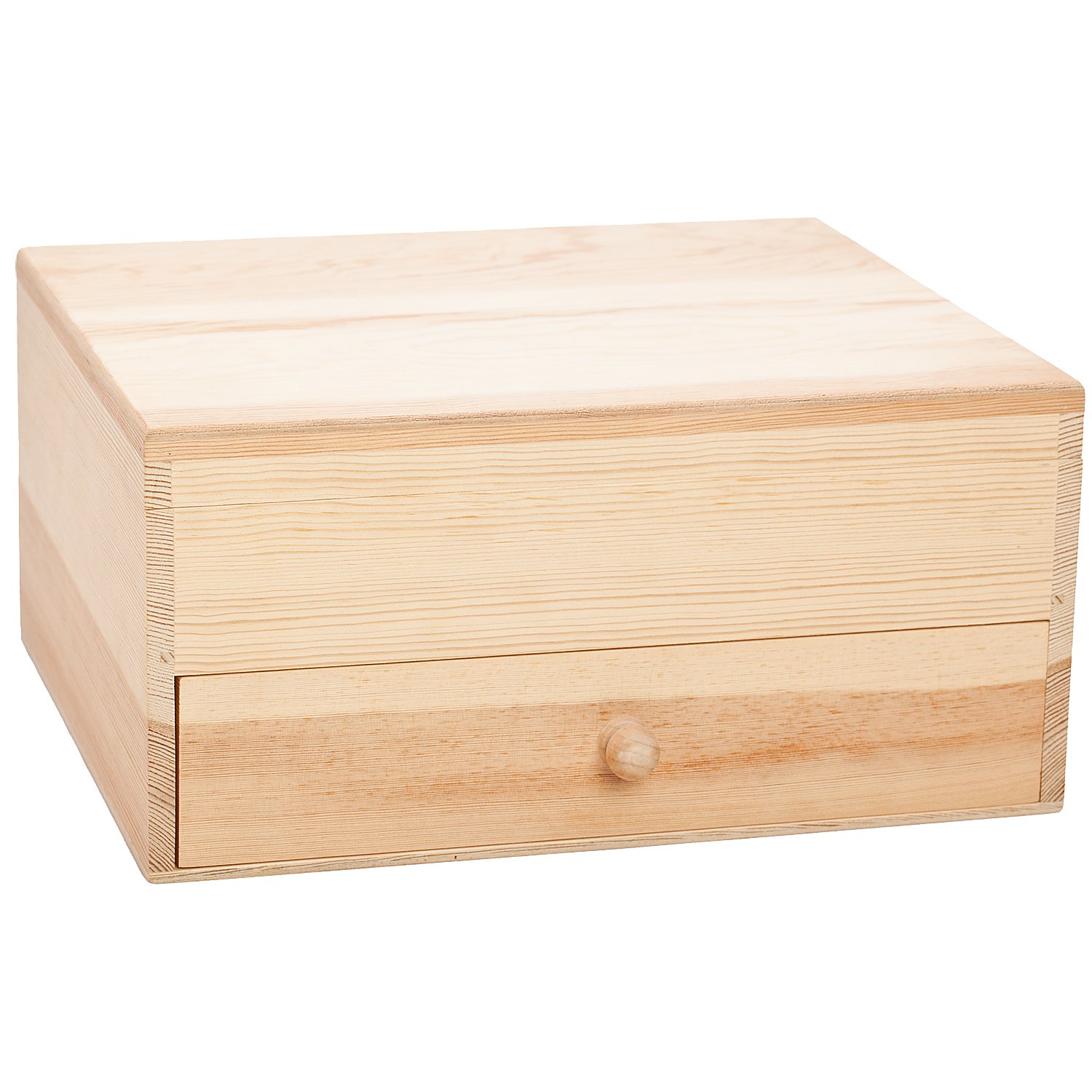 Schmuckschatulle aus Holz, mit Schublade, 29 x 25 x 14 cm