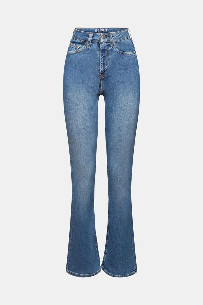 Bootcut-Stretchjeans mit hohem Bund