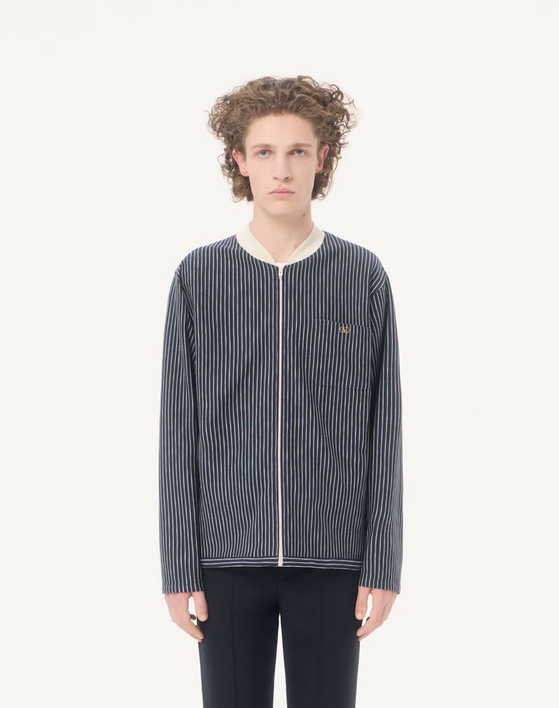 Valentino viscose sweatshirt met gestreept V-logo