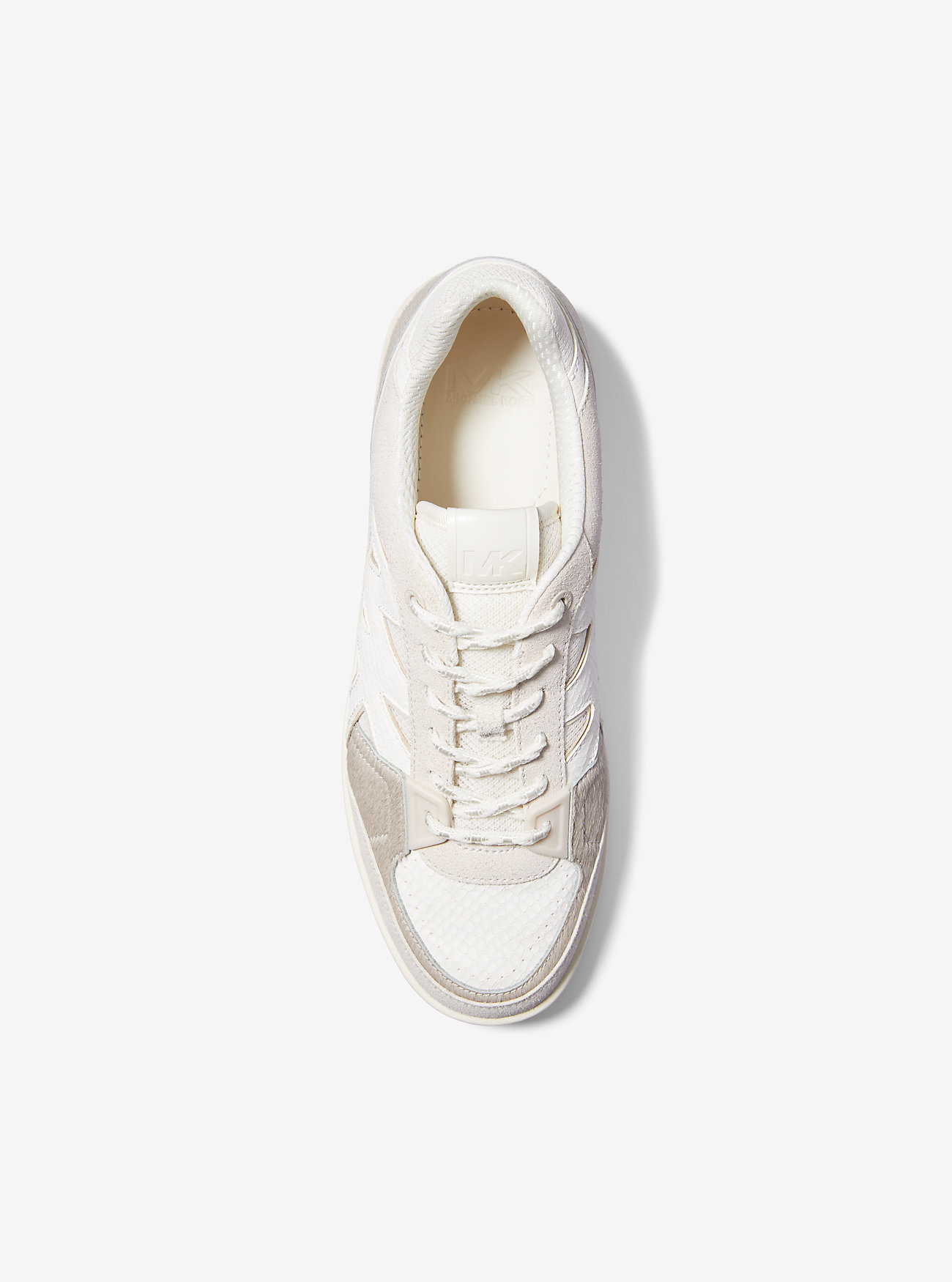 Rebel Mixed-Media Sneaker – BONE MULTI
