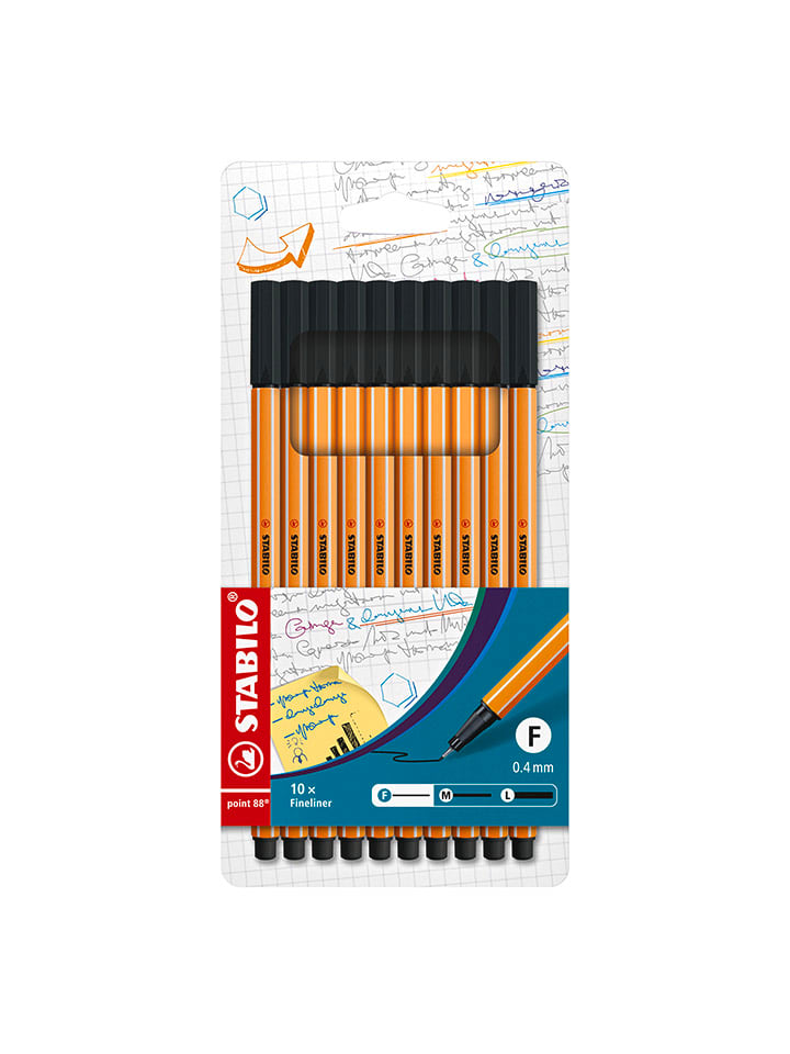 STABILO Fineliner ''STABILO point 88'' in Schwarz - 10 Stück günstig kaufen onesize