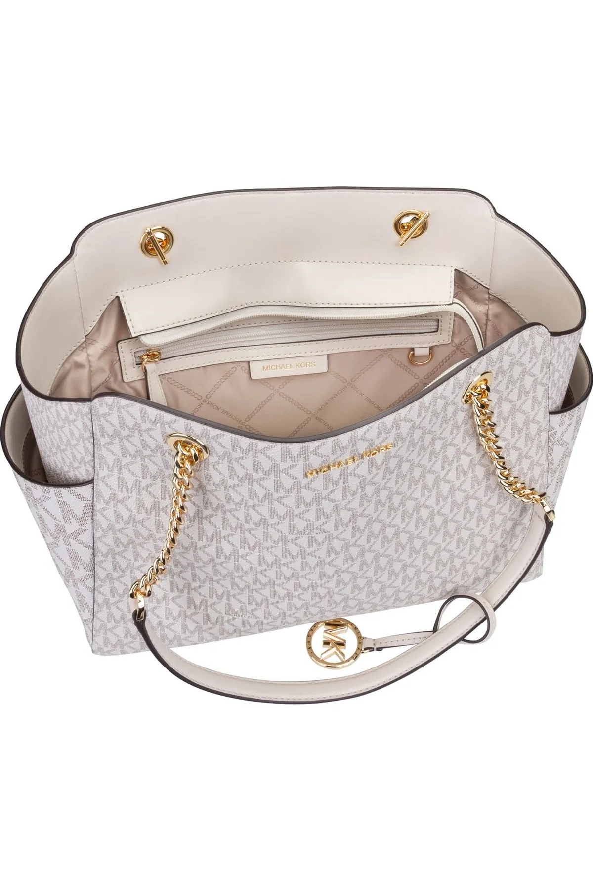 Michael Kors  Schultertasche Jacquelyn Medium TZ Chain Tote MK Sig