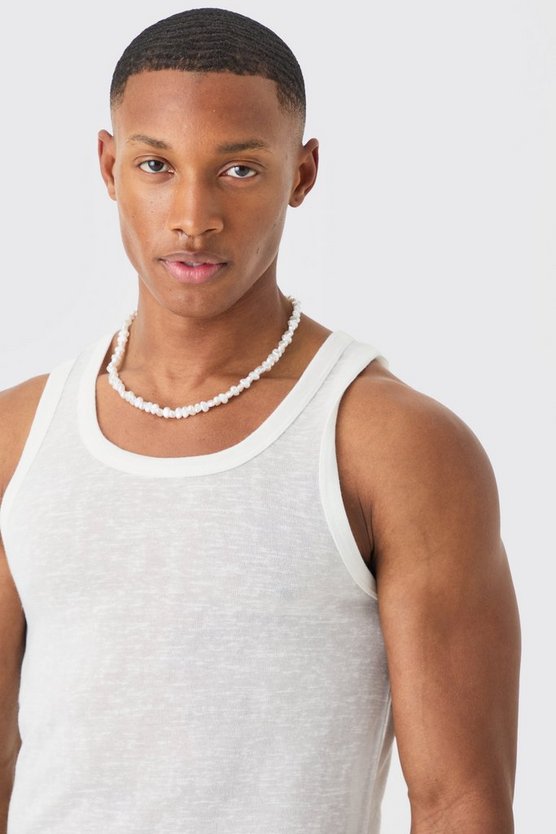 Transparentes Muscle-Fit Tanktop