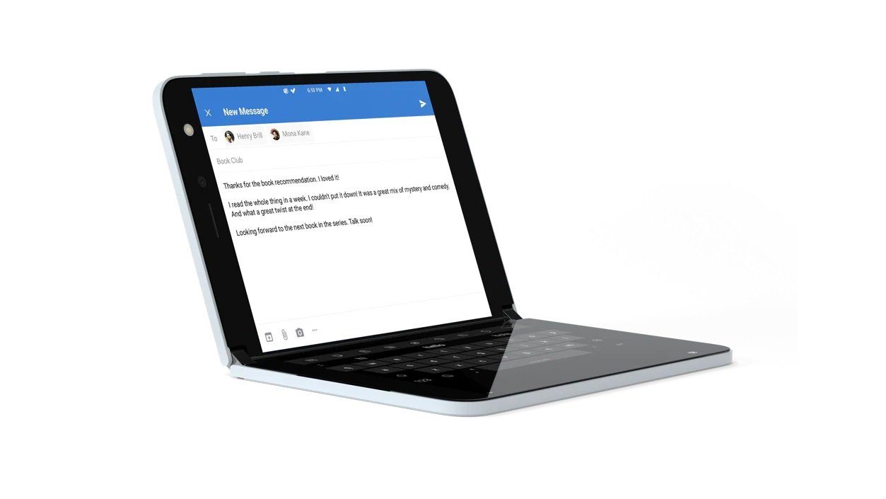 Microsoft MICROSOFT Surface Duo 256 GB LTE (ohne Vertrag), Convertible Display Smartphone (8.1 Zoll, 256 GB Speicherplatz, Bis zu 4K MP Kamera)