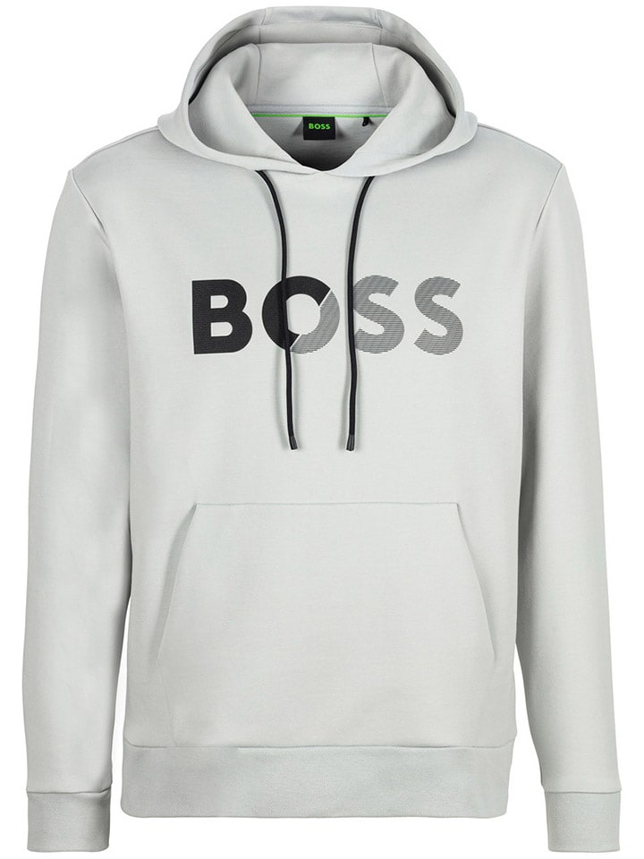 BOSS GREEN Hoodie in Hellgrau günstig kaufen