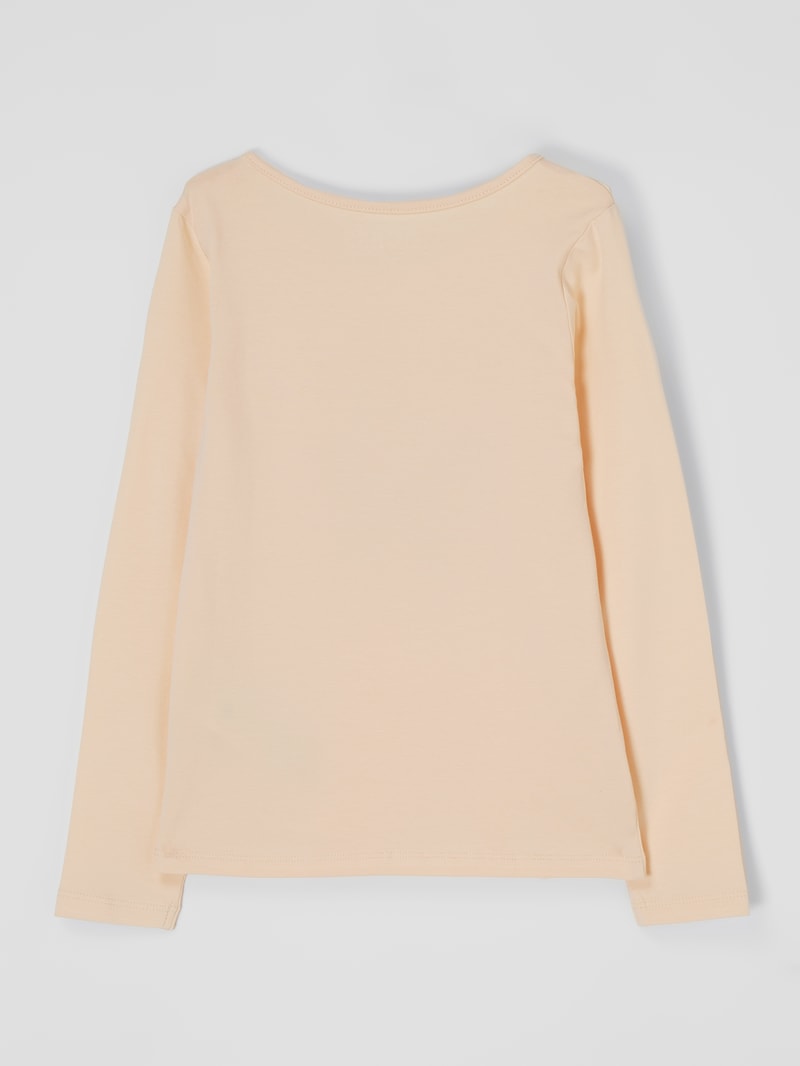 Longsleeve mit Logo in ecru