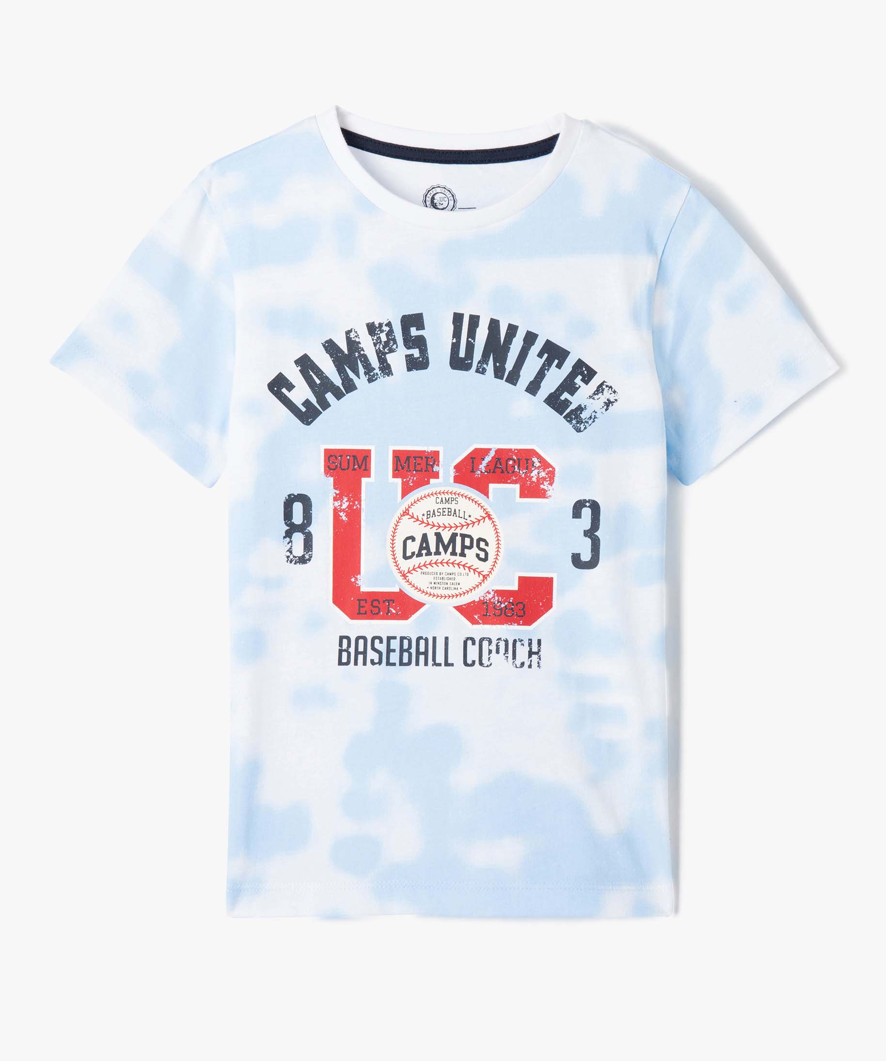 Tee-shirt Garçon à manches courtes avec motif XL - Camps U... bleu | GEMO
