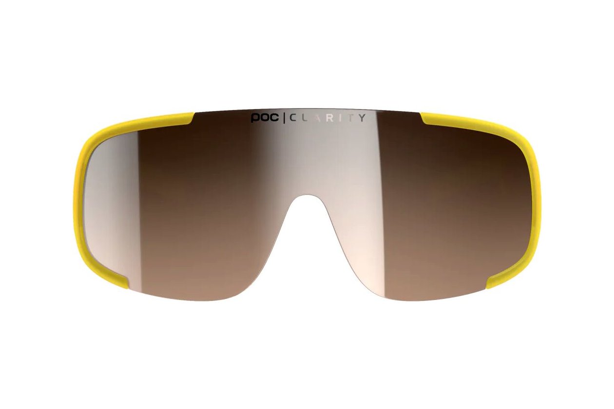 POC Aspire Mid - Aventurine Yellow Translucent/Brown/Silver Mirr