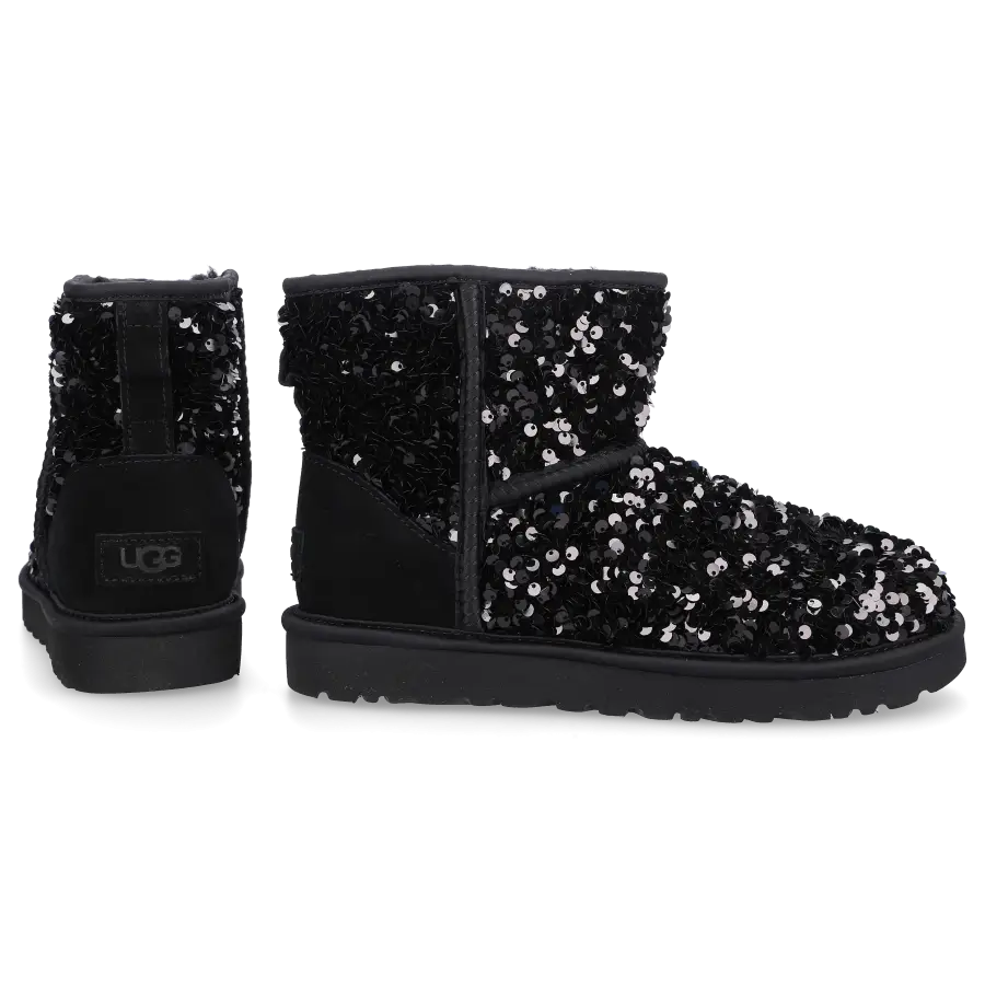 UGG - Stiefeletten CLASSIC MINI Pailletten - schwarz