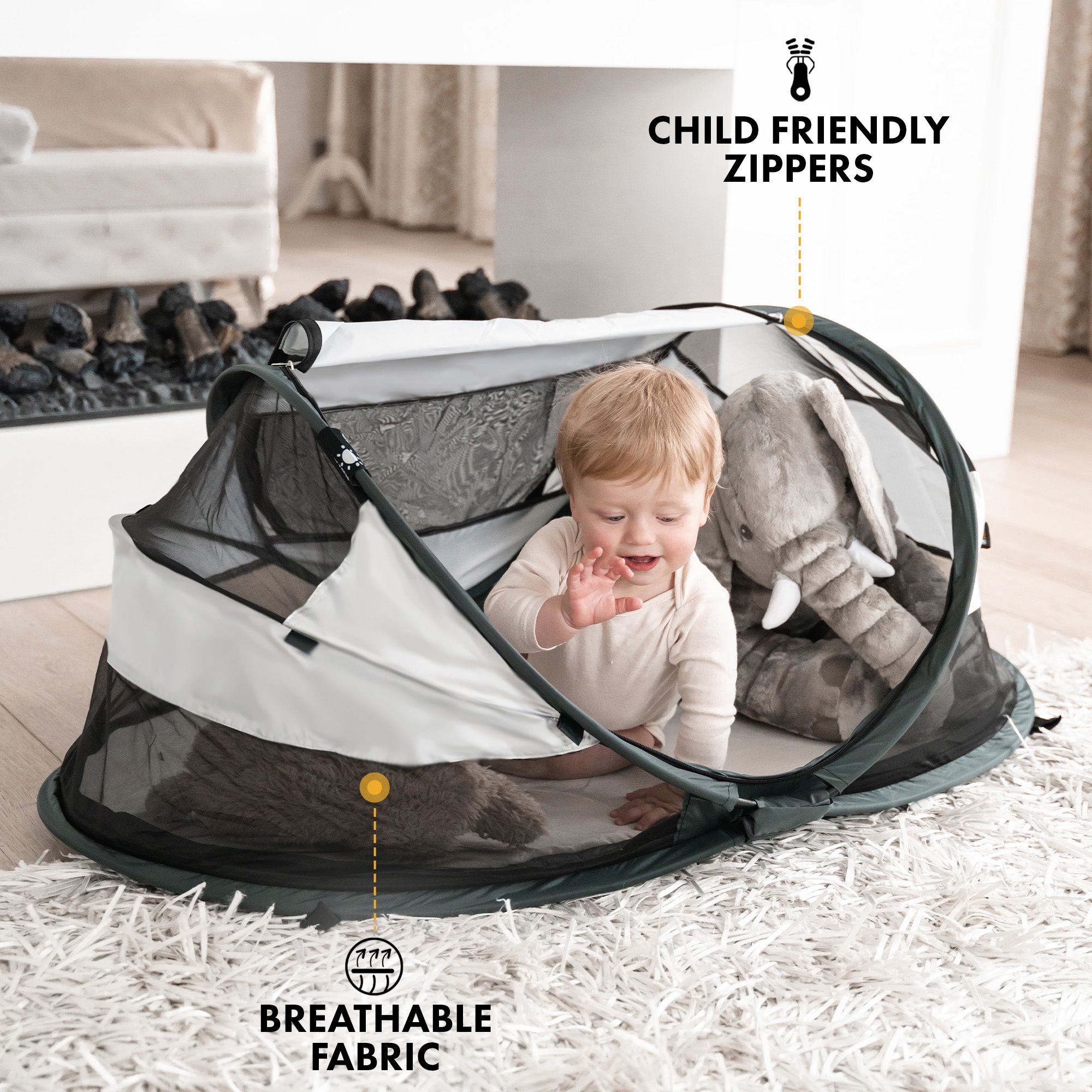 Deryan Baby Luxe Crème Campingbett