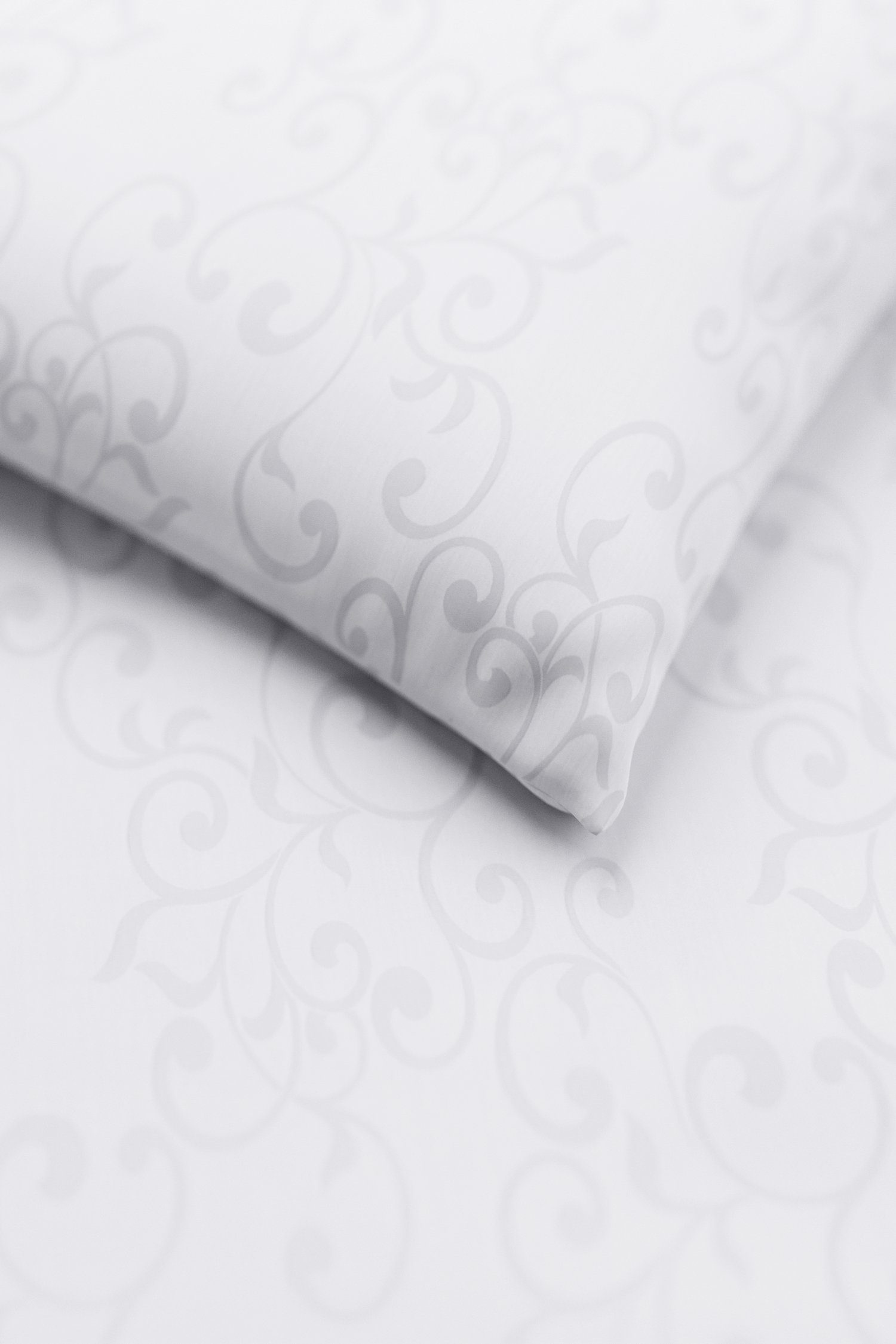 Bettwäsche Elegante Damast Bettwäsche Ornamente Hotelbettwäsche Bettbezug Set, Carpe Sonno, Damast, 2 teilig, Damast Bettwäsche 135x200 Bettwäsche Baumwolle Weiß
