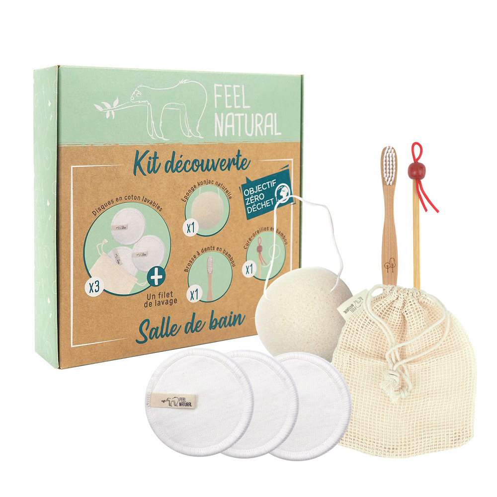feel natural Coffret kit découverte 7 accessoires  Sa lle de bain Coffret