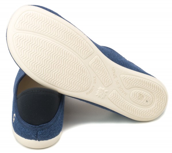 Gottstein ~ Leinen Slipper Slip-On Vegan ~ blau meliert