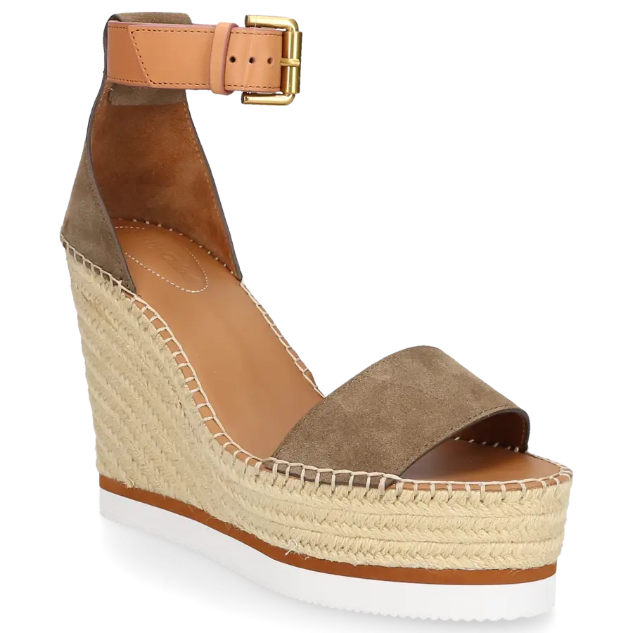 SEE BY CHLOÉ - Espadrilles GLYN Veloursleder - grün