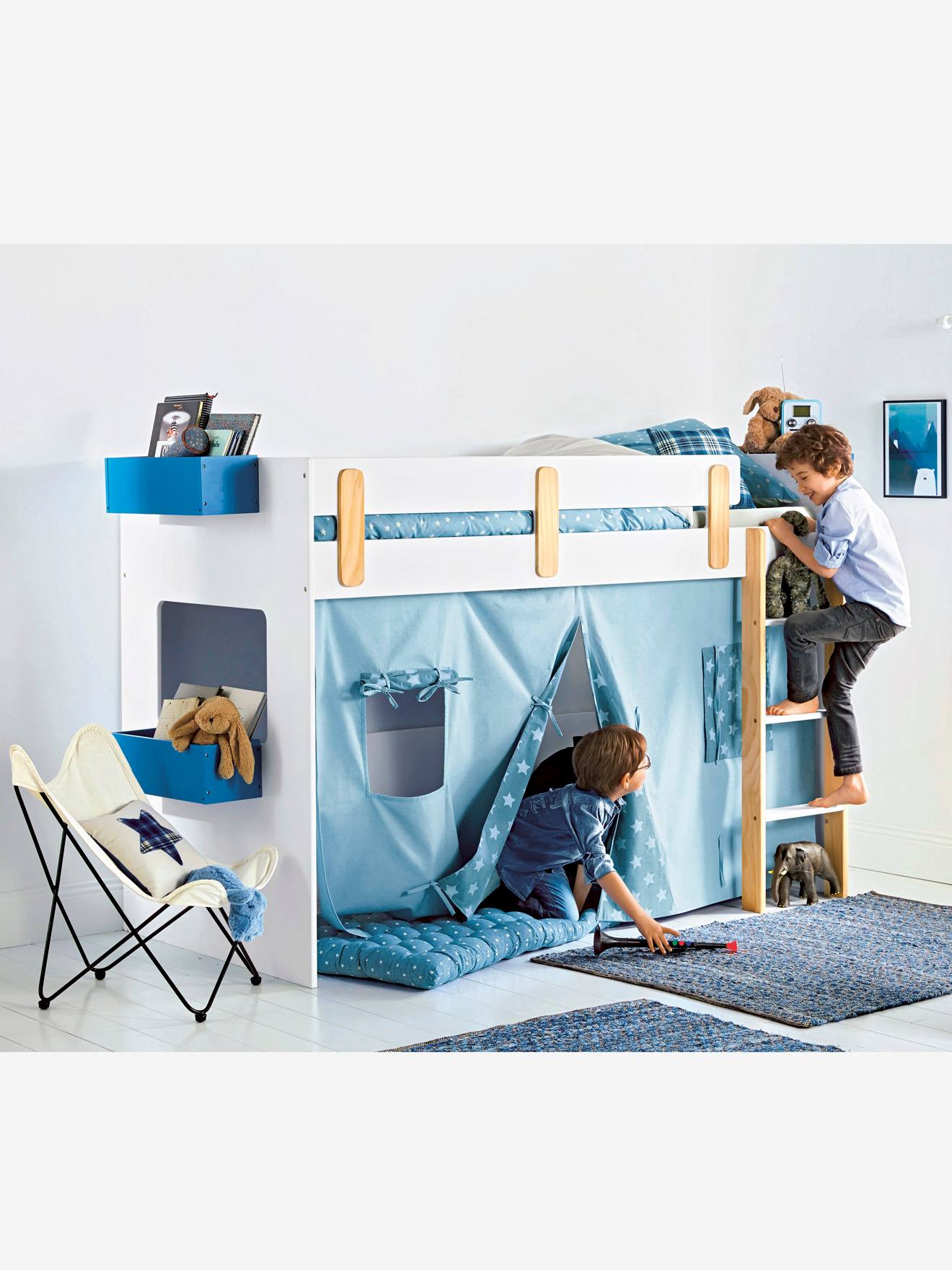 Vertbaudet Kinder Hochbett EVEREST - rosa