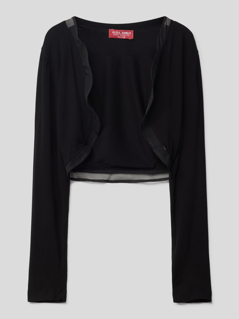 Bolero in Ripp-Optik in schwarz