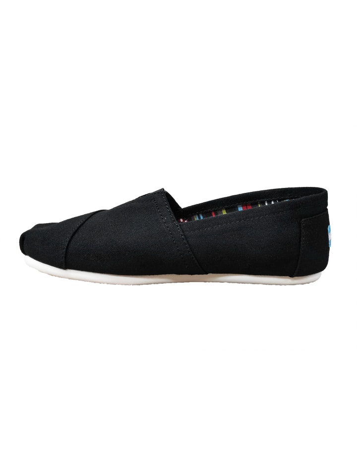 TOMS Espadrilles in Schwarz/Weiß günstig kaufen