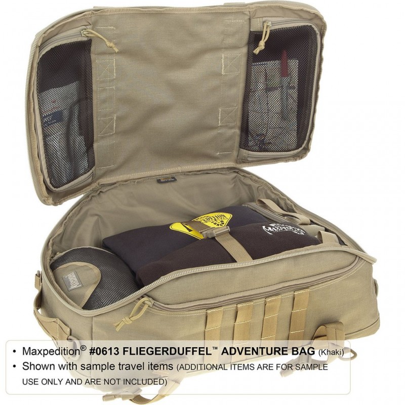 Maxpedition Militärrucksack, Fliegerduffel Adventure Bag Khaki.