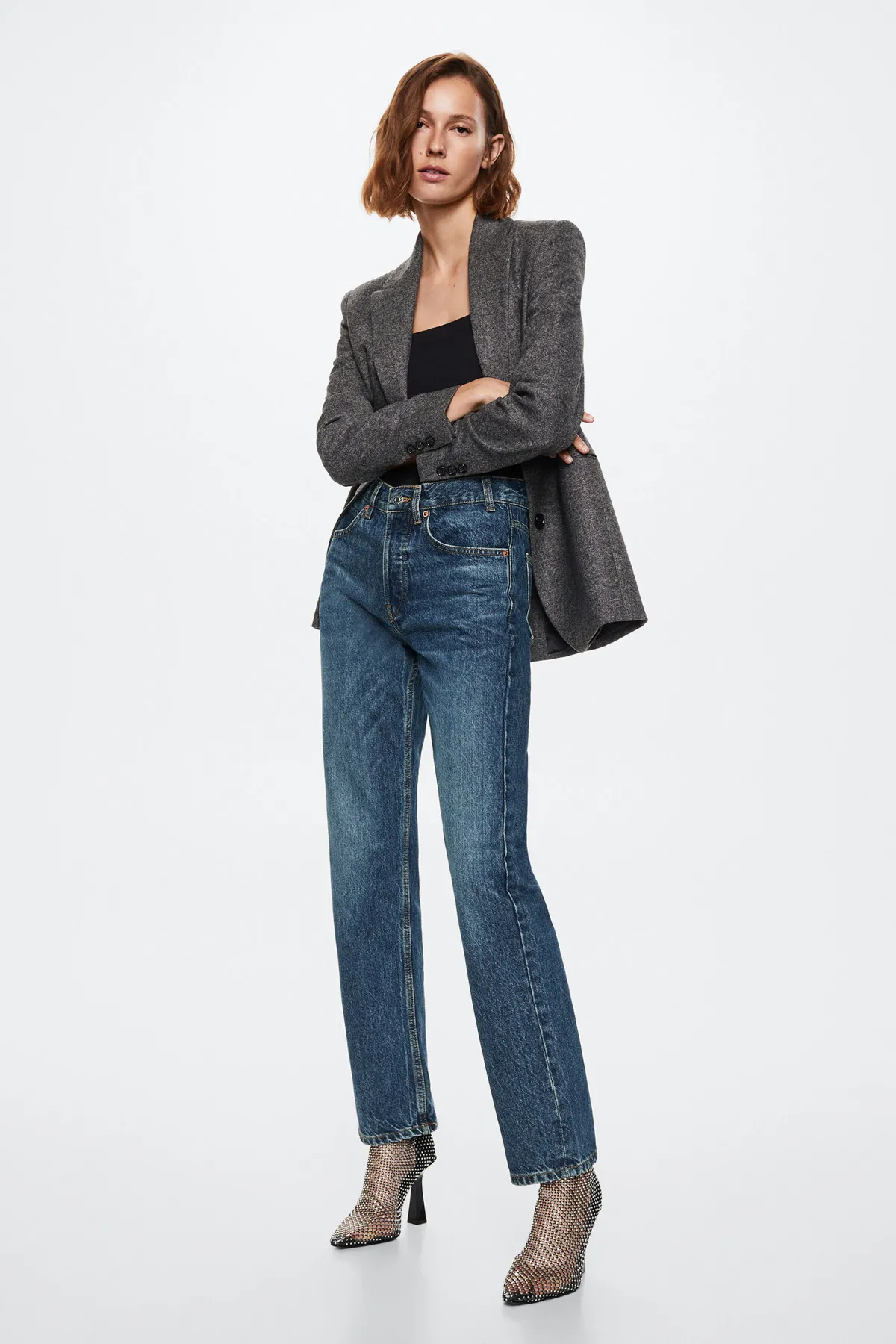 MANGO  37007762 Jeans Dunkel Vintage Blau