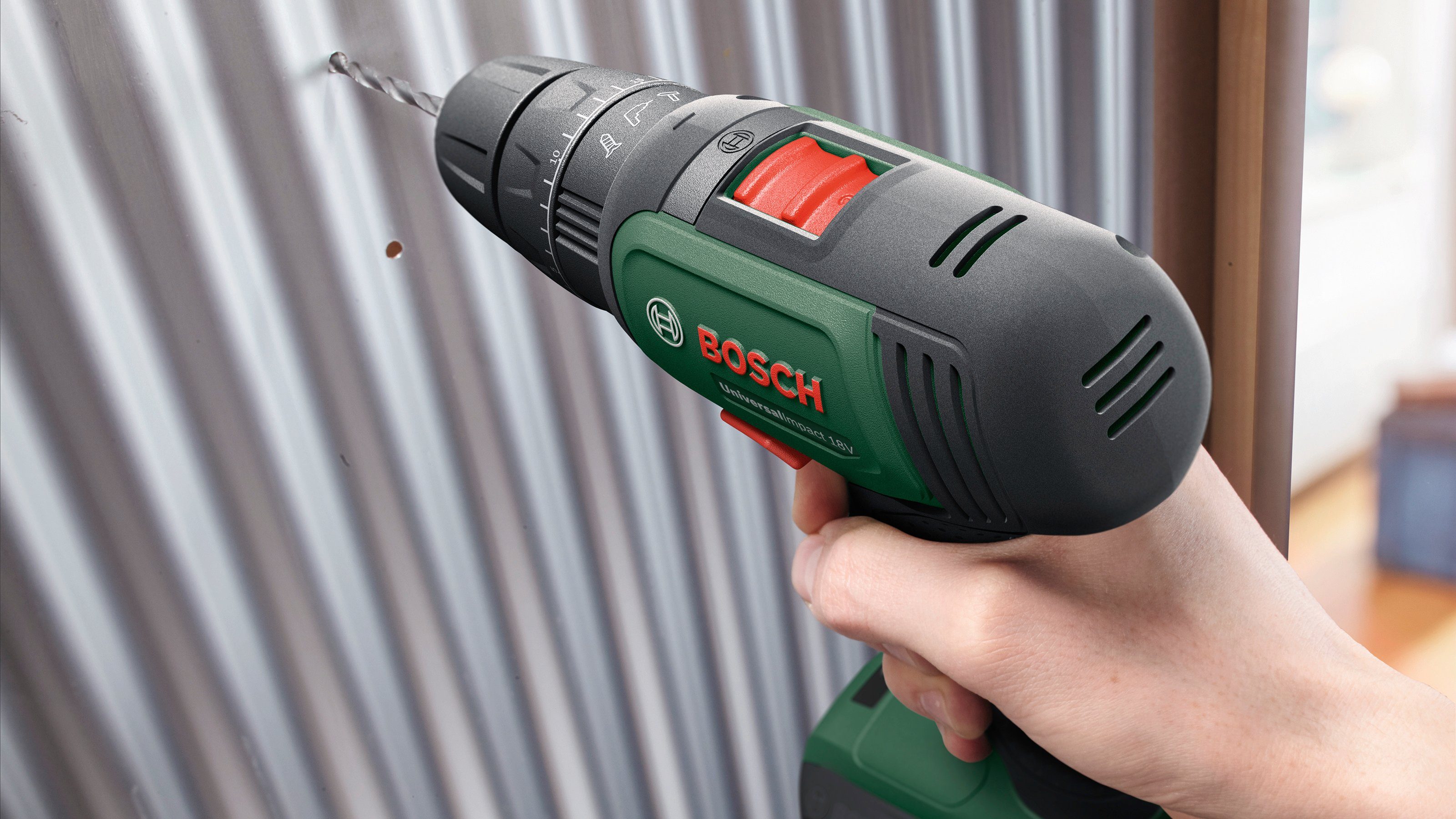 Bosch Home & Garden Akku-Schlagschrauber UniversalImpact 18V + 46AC set + AL18V-20, 1450 U/min, 34 Nm, (Set), Akku-Schlagbohrschrauber in Systembox S, mit umfangreichem Zubehör