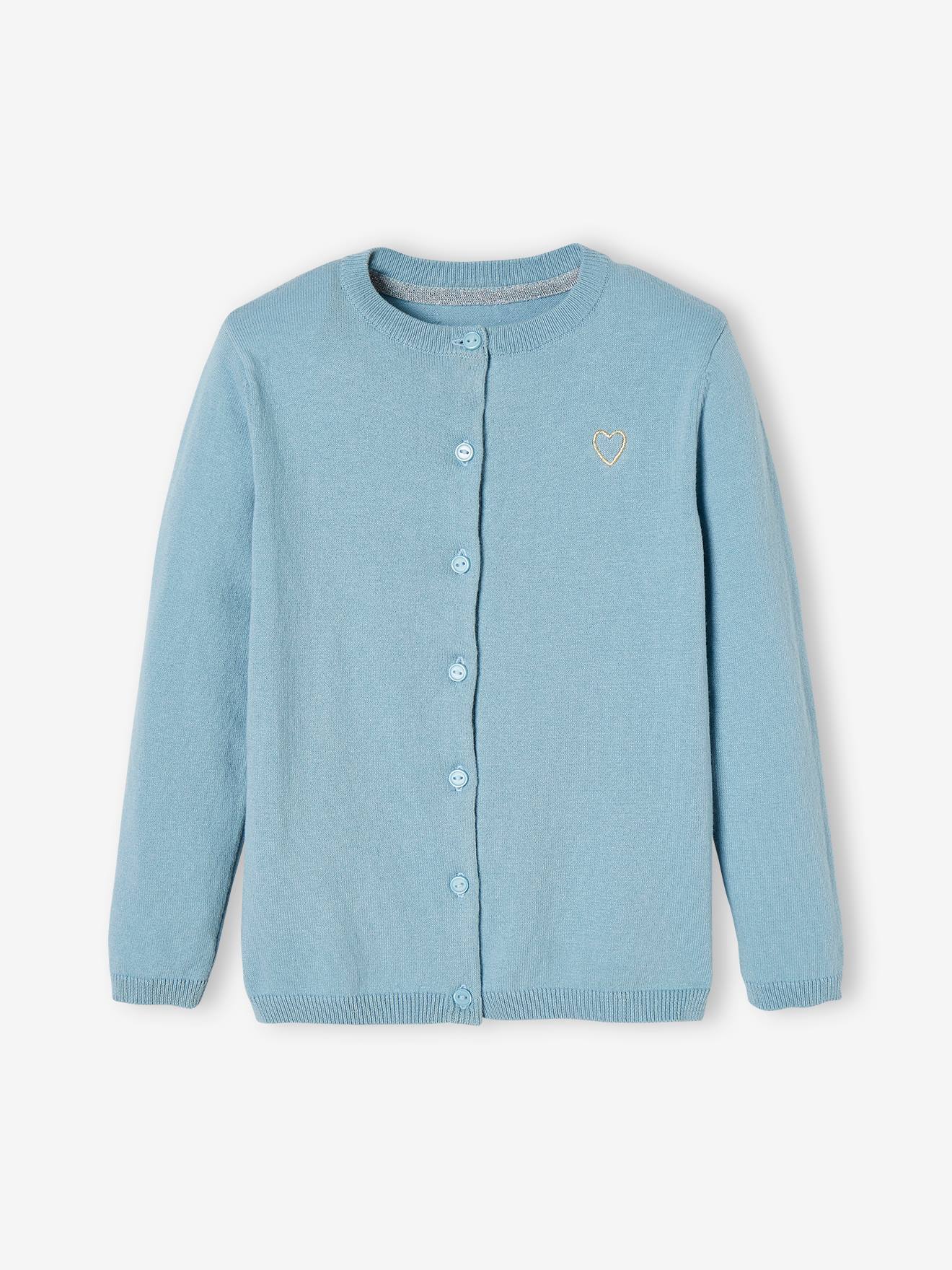 Vertbaudet Mädchen Strickjacke  BASIC, personalisierbar Oeko-Tex - nachtblau