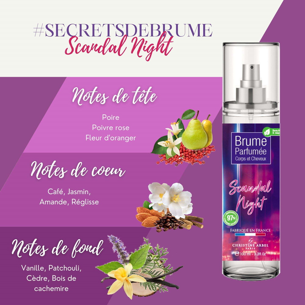 christine arbel Brume Corps et Cheveux SCANDAL NIGHT 100ml BRUME PARFUMEE
