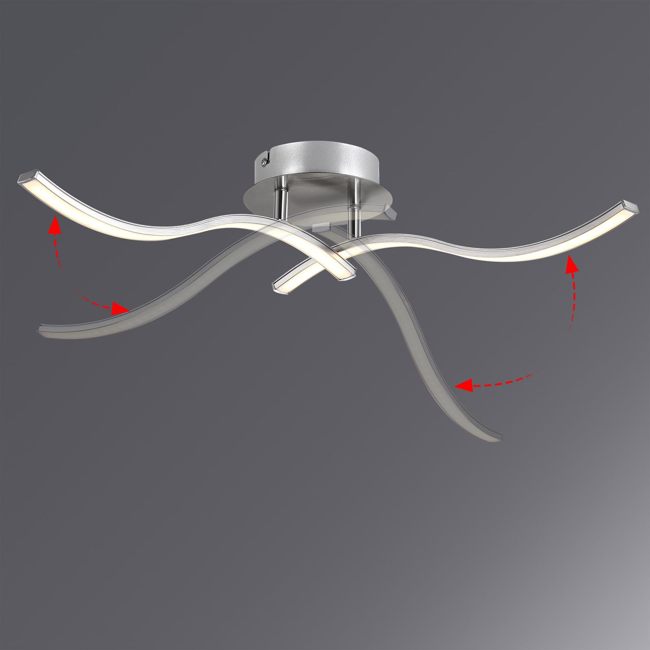 Casaria monzana® LED Deckenleuchte Ny bolge 2-flammig