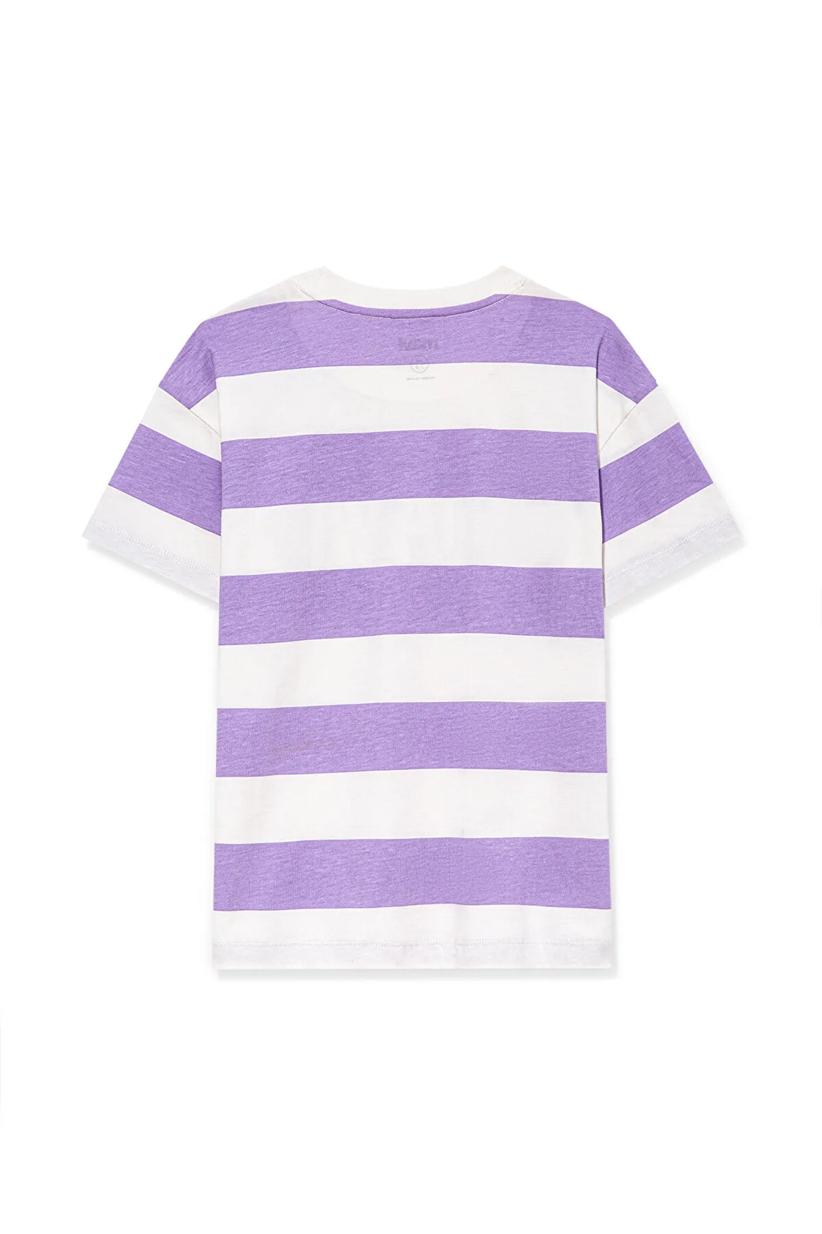 Mavi  Lila gestreiftes T-Shirt mit Logo-Aufdruck, Loose Fit / Loose Relaxed Fit7610191-70506