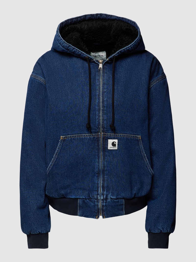 Jeansjacke mit Kapuze Modell 'ACTIVE' in jeans