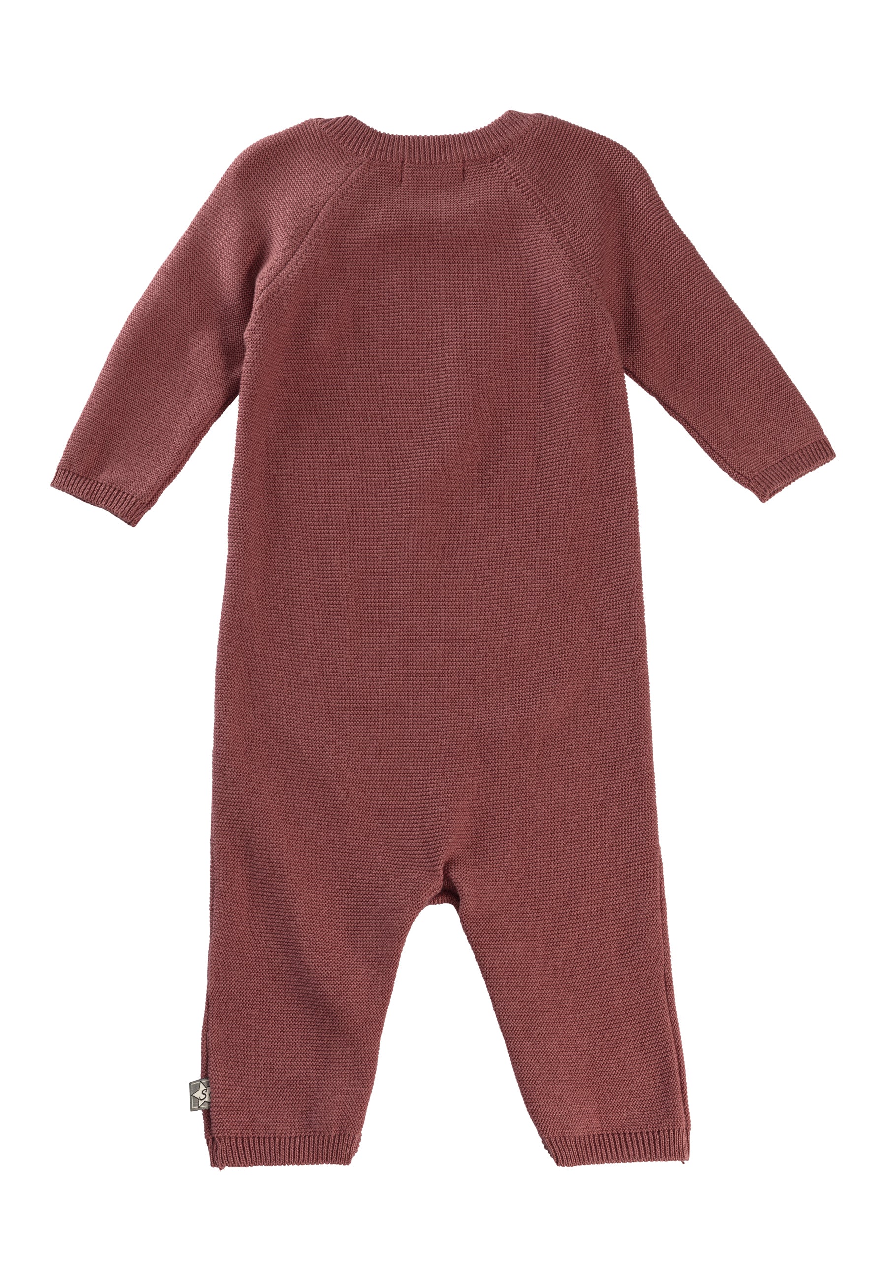 GOTS Strick-Einteiler in Rosa mit Motiv Herz