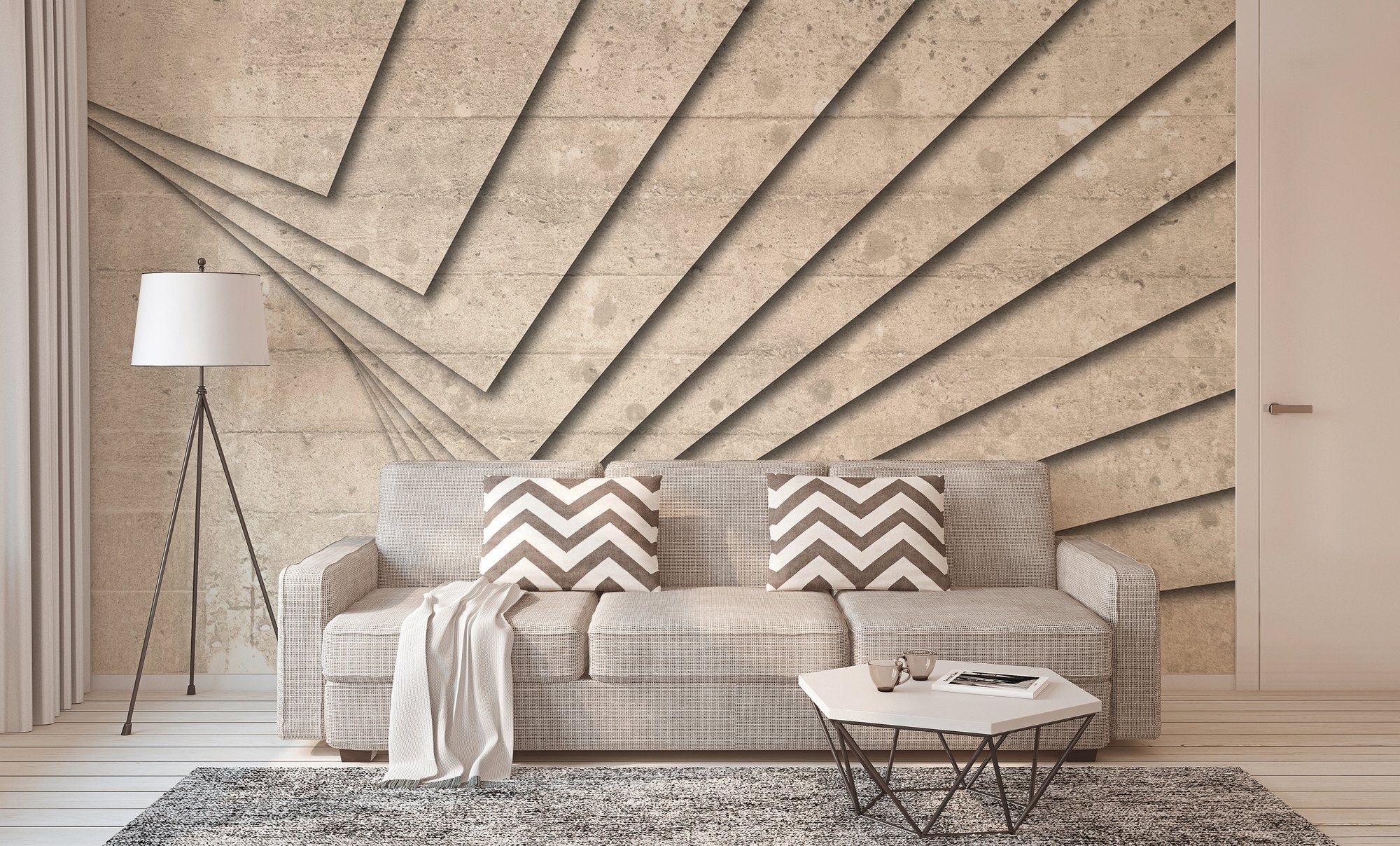 Architects Paper Fototapete Atelier 47 Concrete Art 2, glatt, Steinoptik, (5 St), Vlies, Wand, Schräge, Decke
