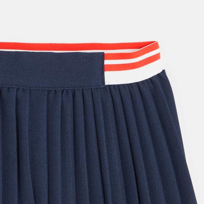 Jupe courte plissée bleue fille