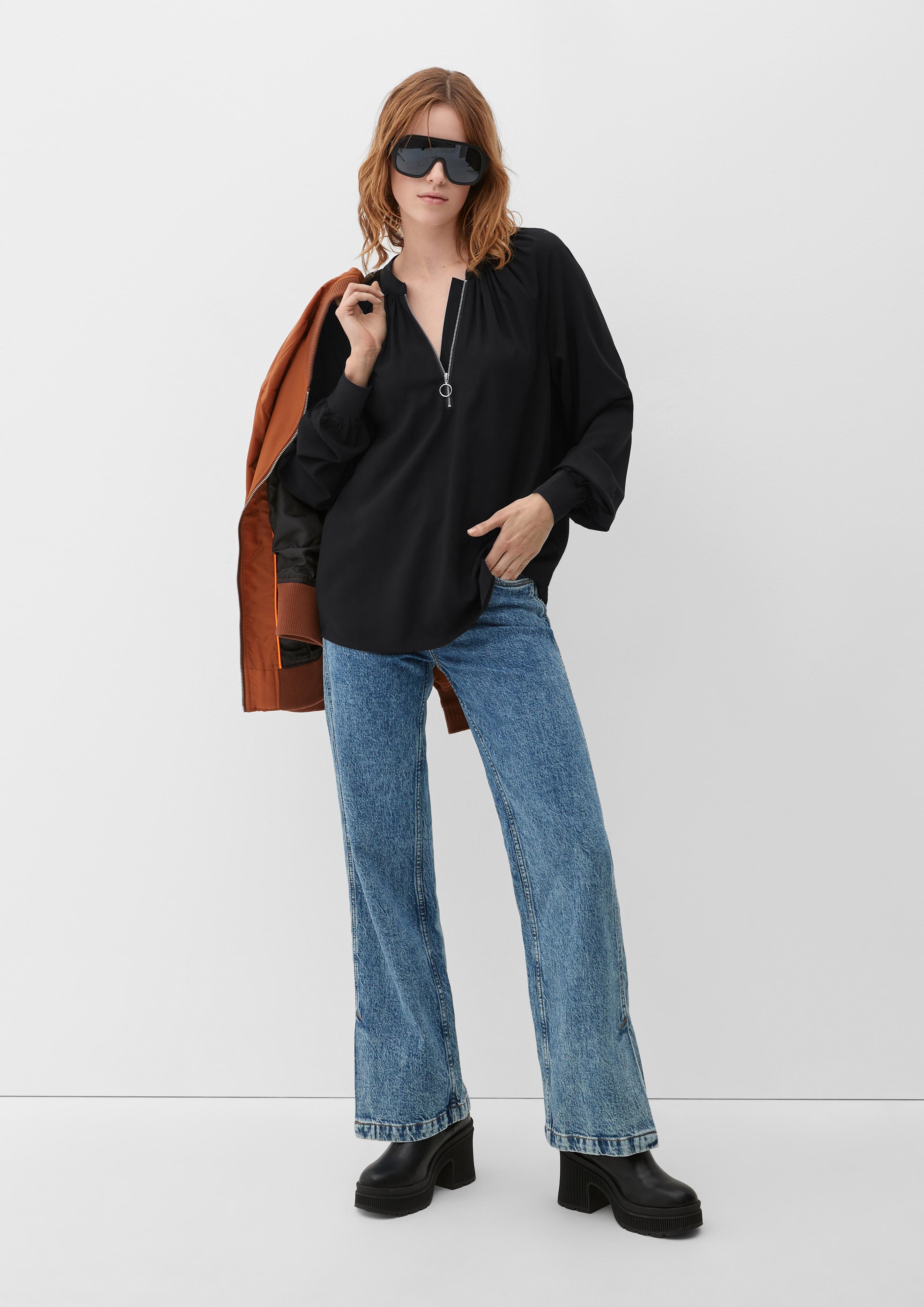 Viskosebluse mit Stehkragen  2126745-9999