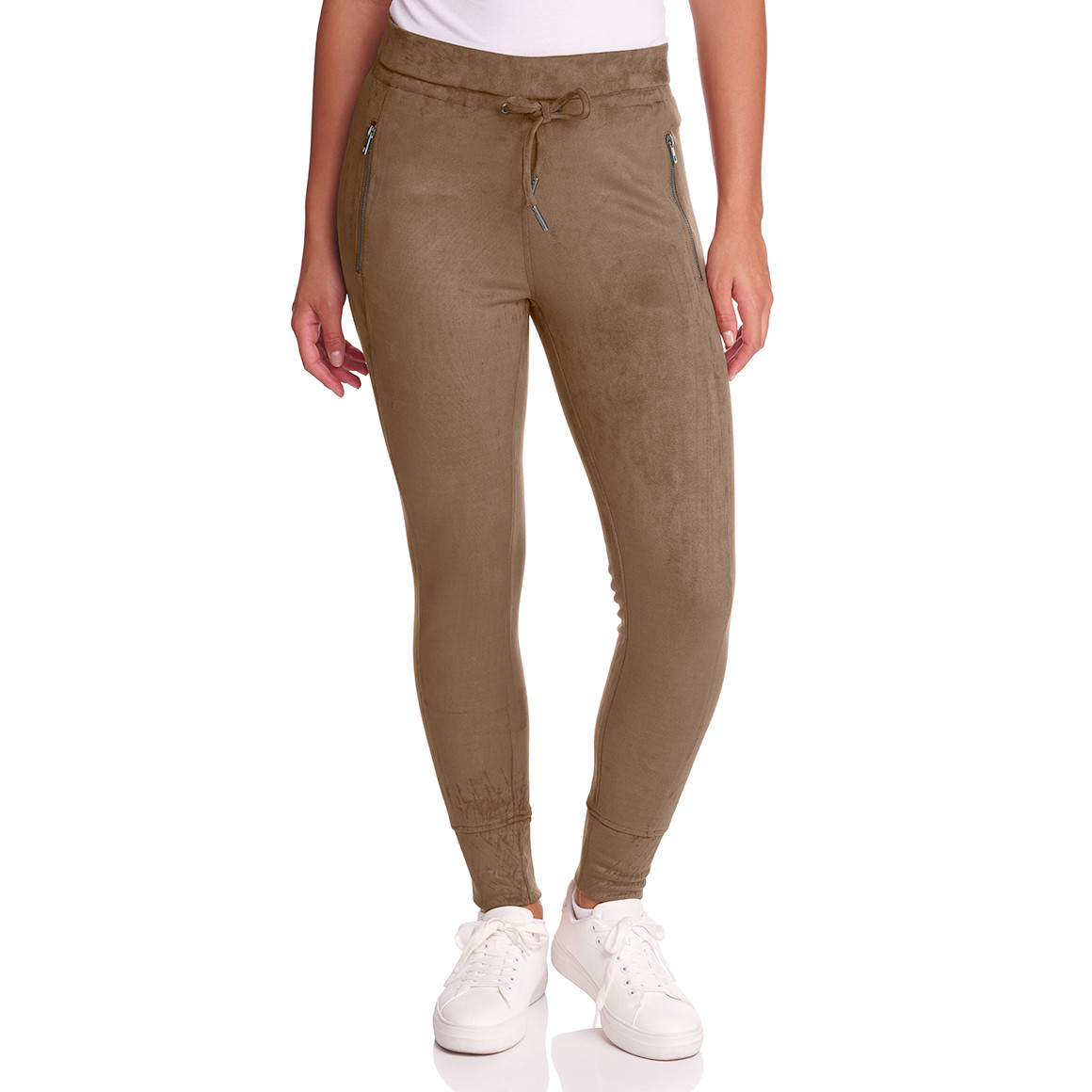 Damen Jogpants in Veloursoptik