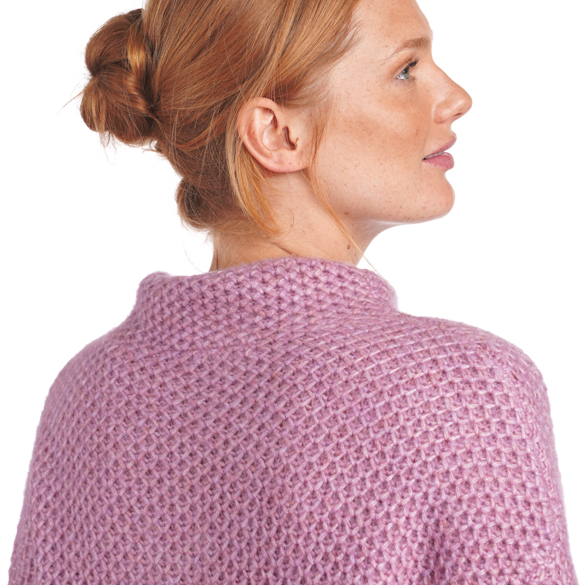Damen Strickpullover mit Stehkragen