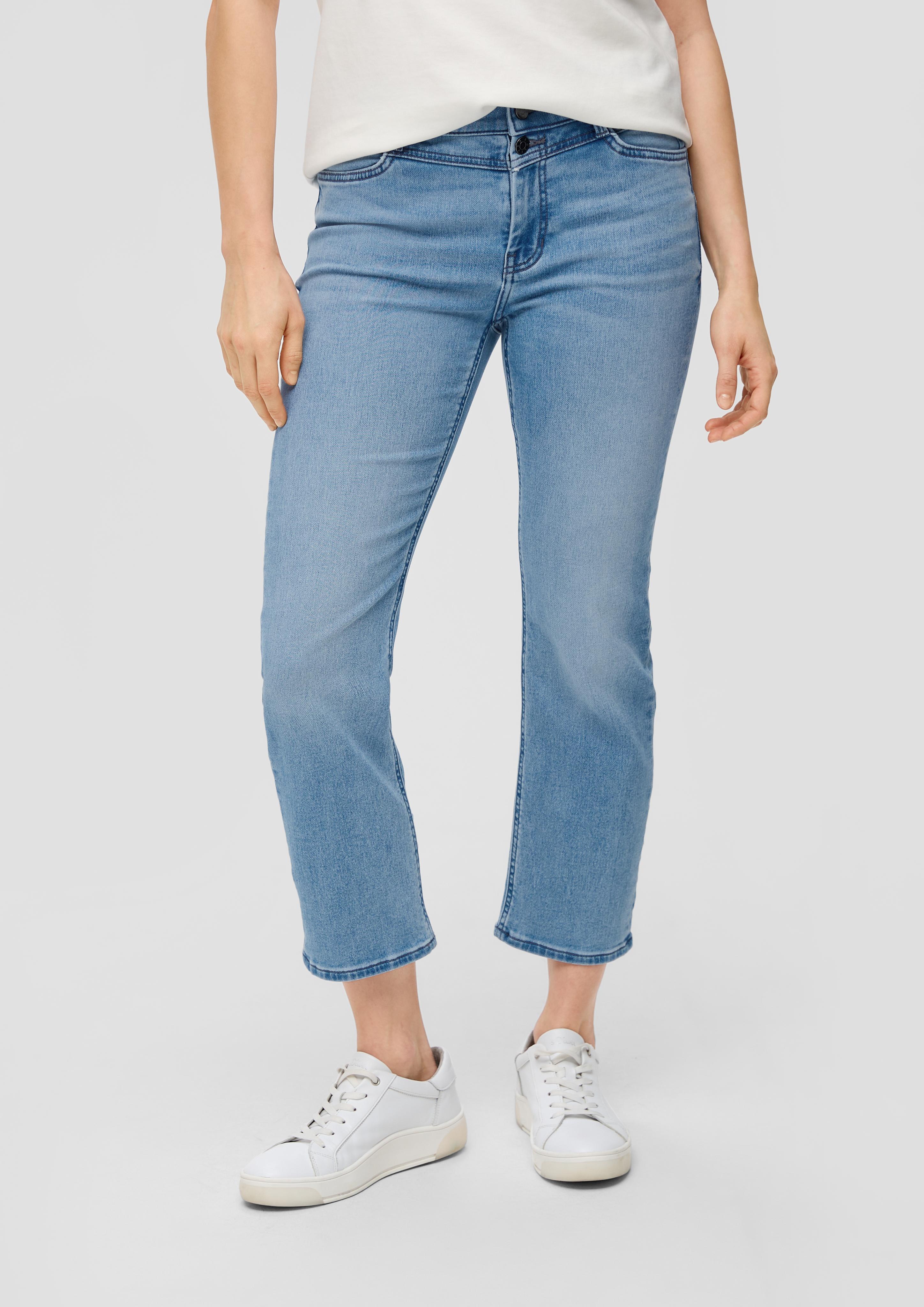 Crop Jeans Karolin / Regular Fit / Mid Rise / Straight Leg / Sattelbund  2140870-57Z5