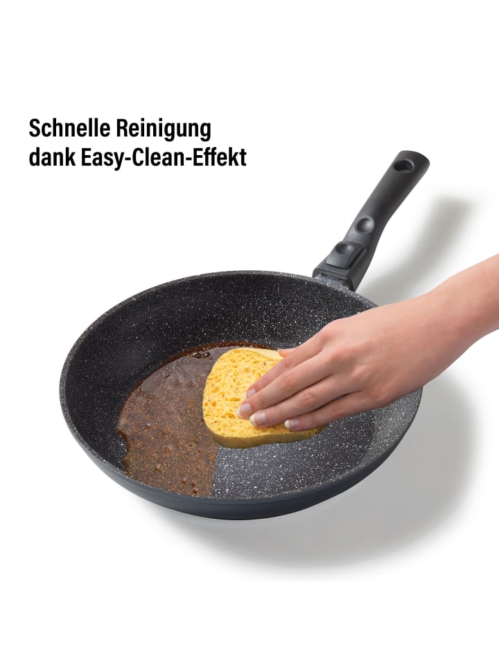 Stoneline Schmorpfanne mit abnehmbarem Griff | ohne Deckel in Anthrazit | 24cm günstig kaufen Ø 24cm