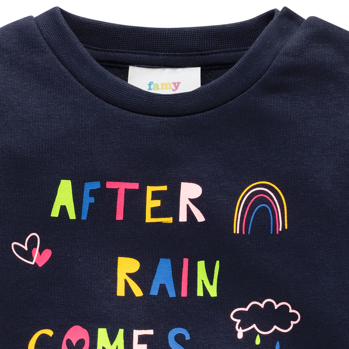 Mädchen Sweatshirt mit buntem Schriftzug