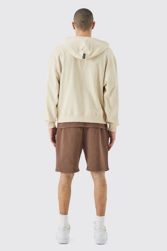 Lockere Shorts mit Official-Print