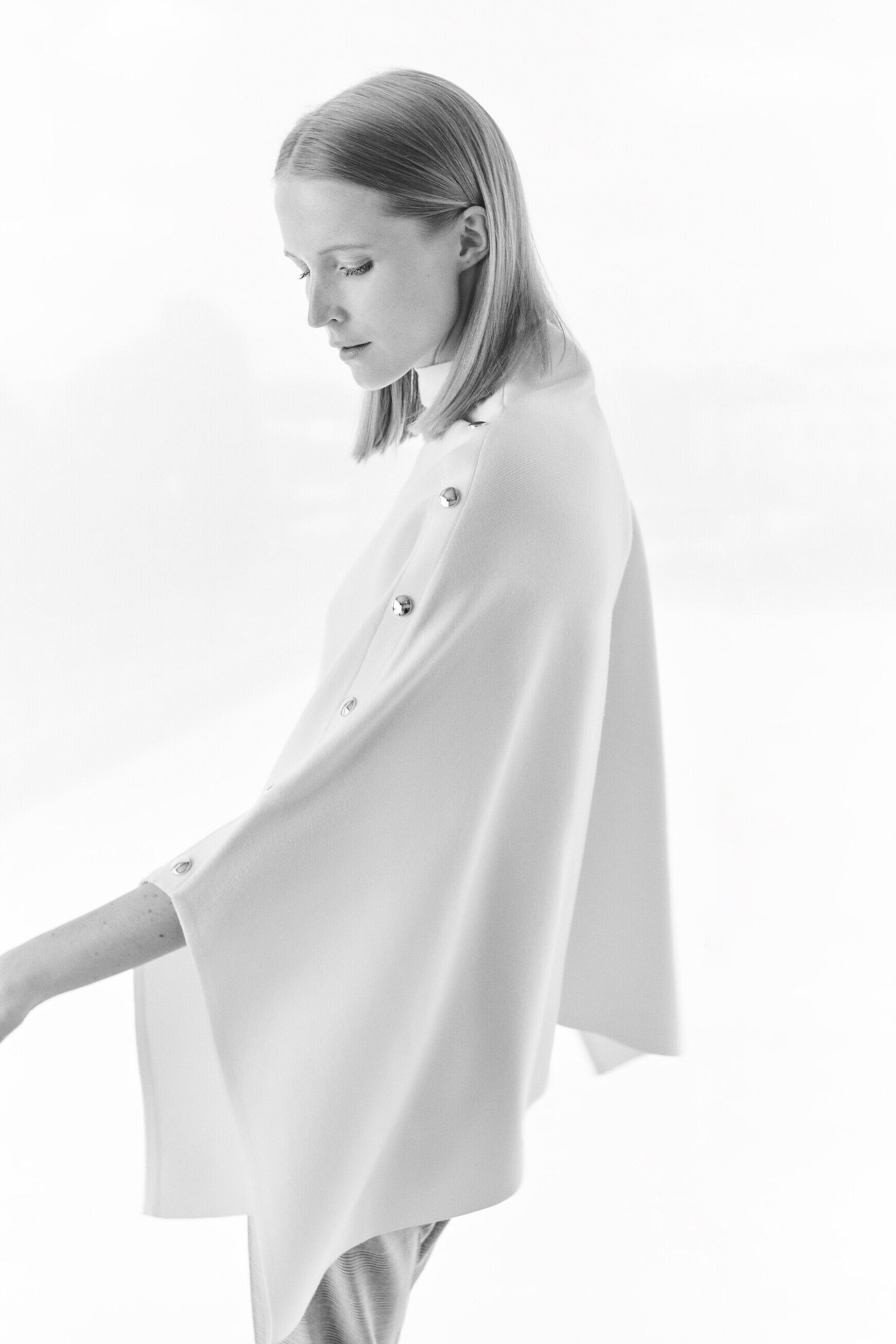 Poncho helvira ivoire femme