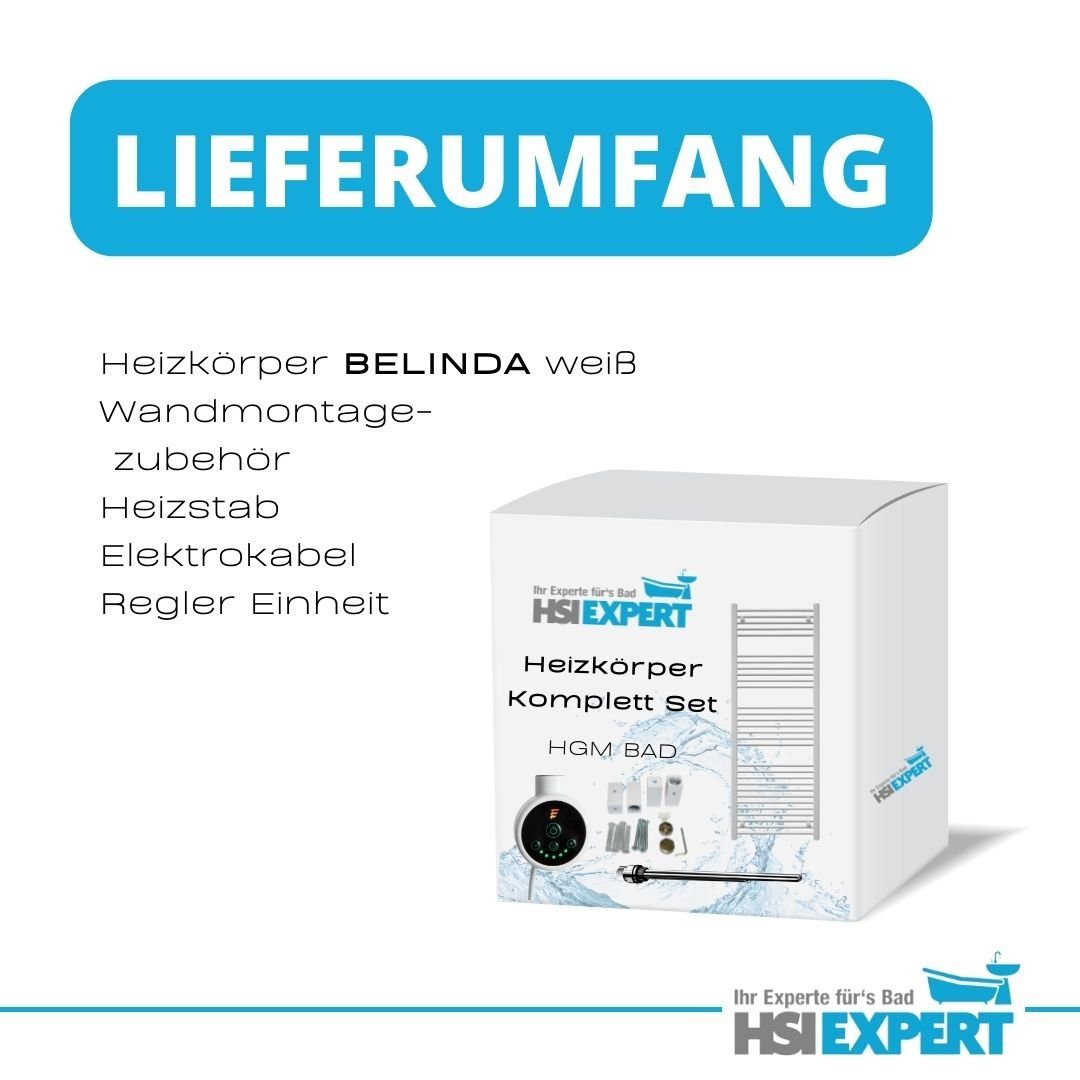 HGMBAD Badheizkörper Elektro Badheizkörper Handtuchtrockner Heizung, Heizstab-Regler