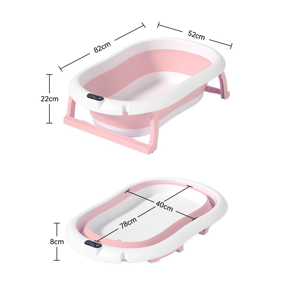 DAKYAM Babybadewanne Badewanne Babywanne faltbar mit verstellbarem Kissen–Matratze