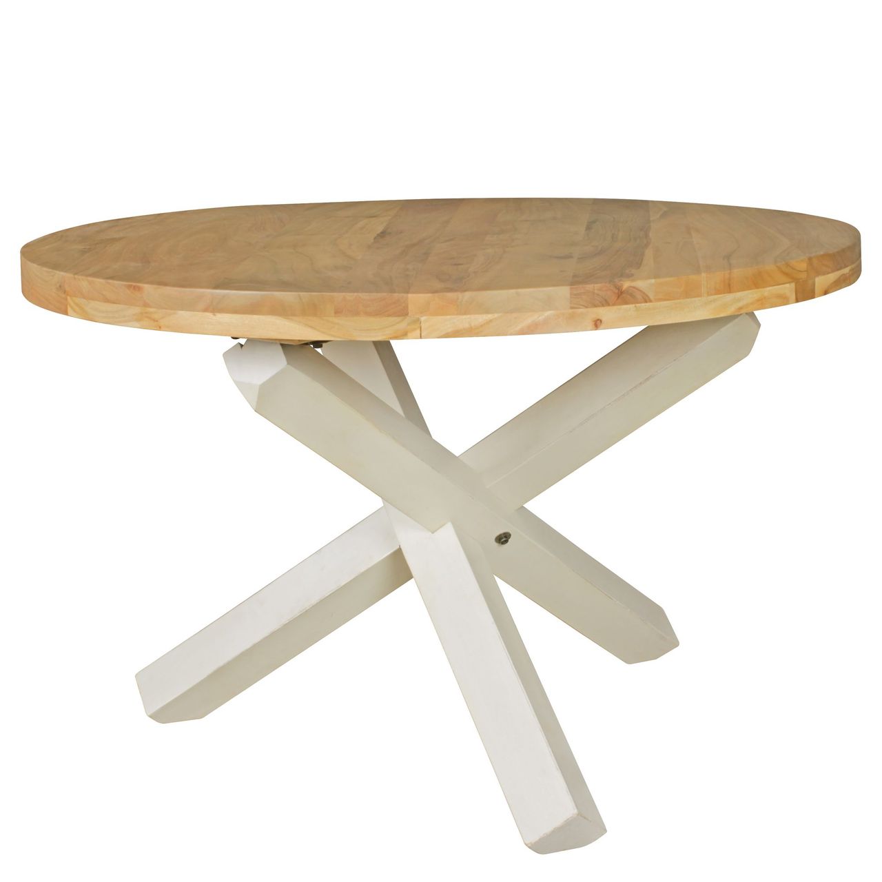 Wohnling Design Esszimmertisch rund Akazie Massivholz