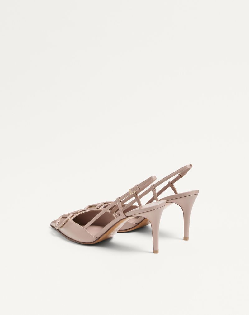 VLogo Signature Slingback Decote em pele de bezerro 80 mm
