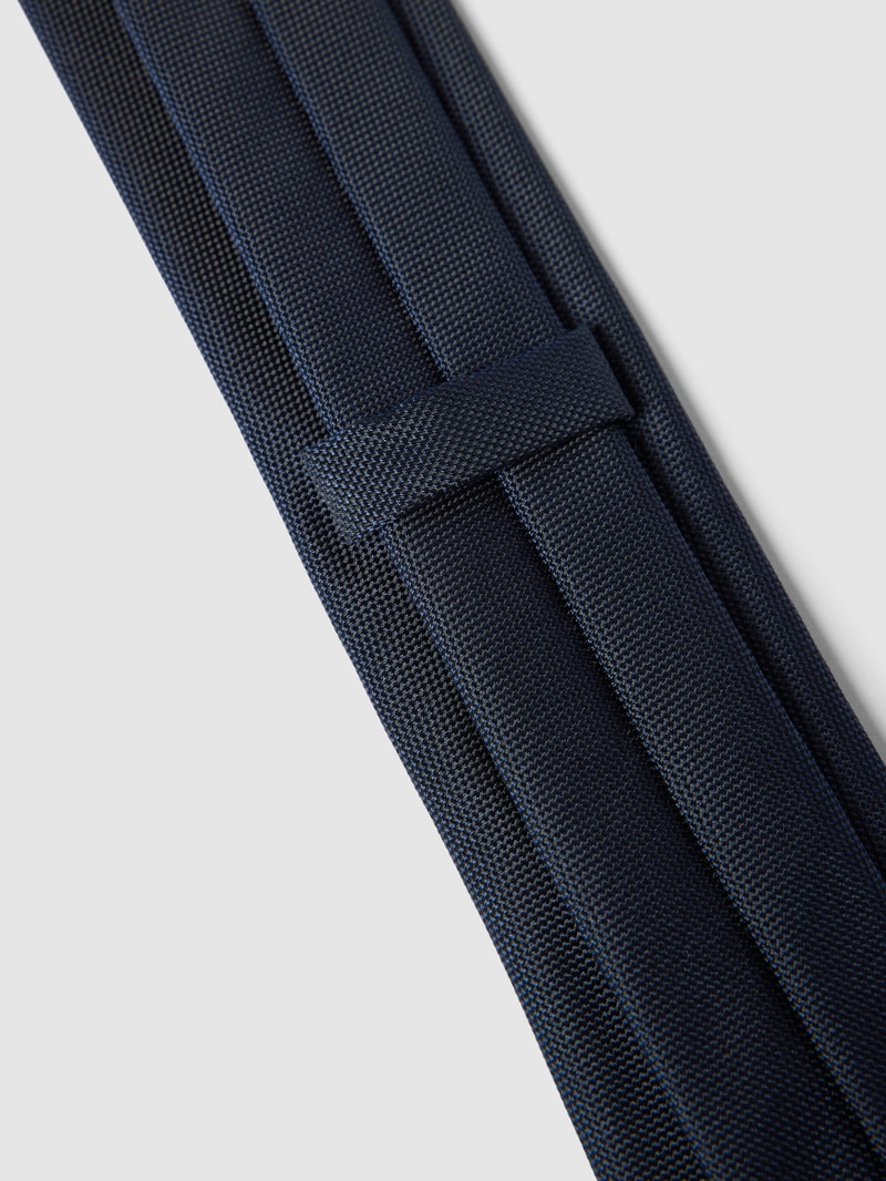 Krawatte mit Strukturmuster in marineblau