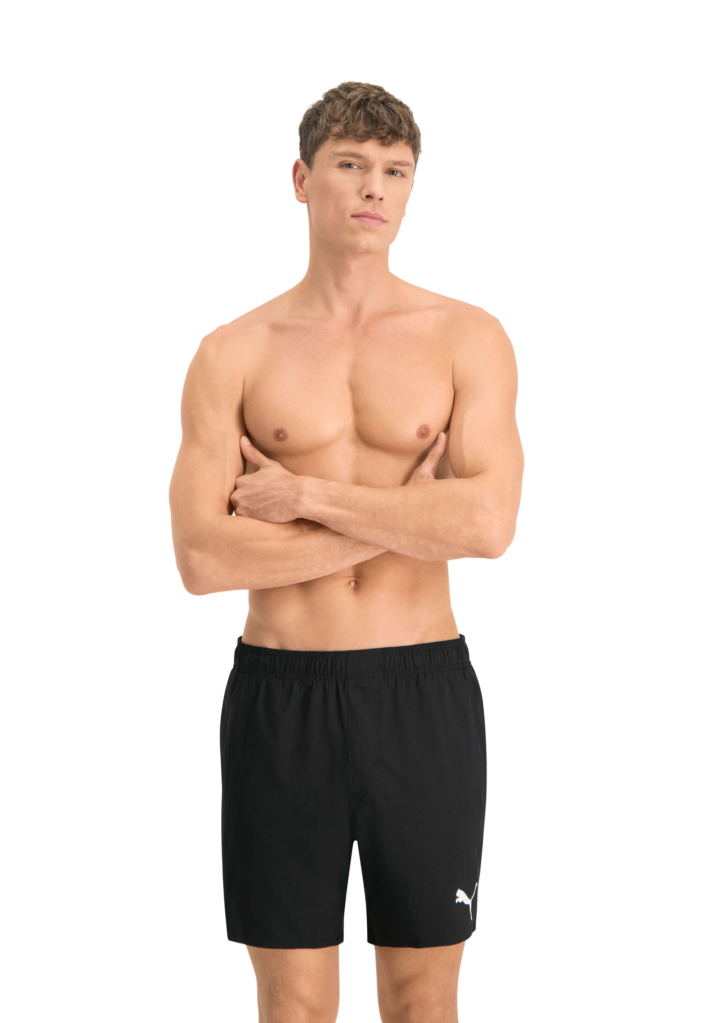 PUMA Mid Shorts schwarze Badehose